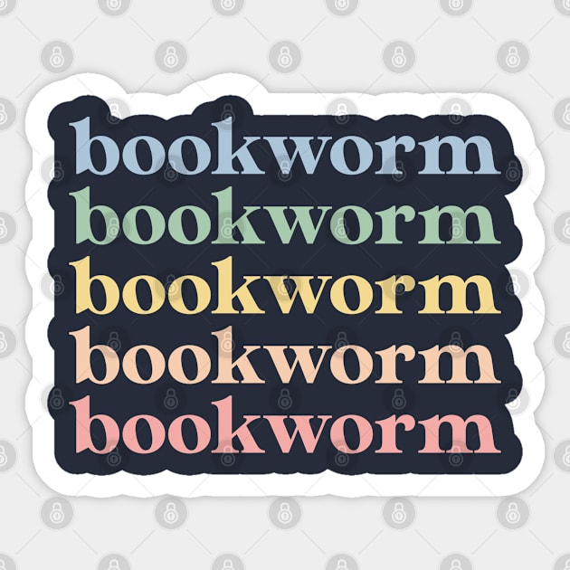 Book Lover Gift Vintage Bookworm Retro Bookworm Sticker by kmcollectible